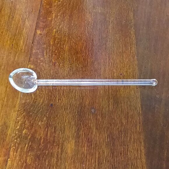 Princess House Condiment Spoon  4" tiny decorative crystal glass scoop replaceme - Picture 1 of 6
